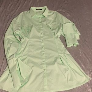 Mint button up dress…
